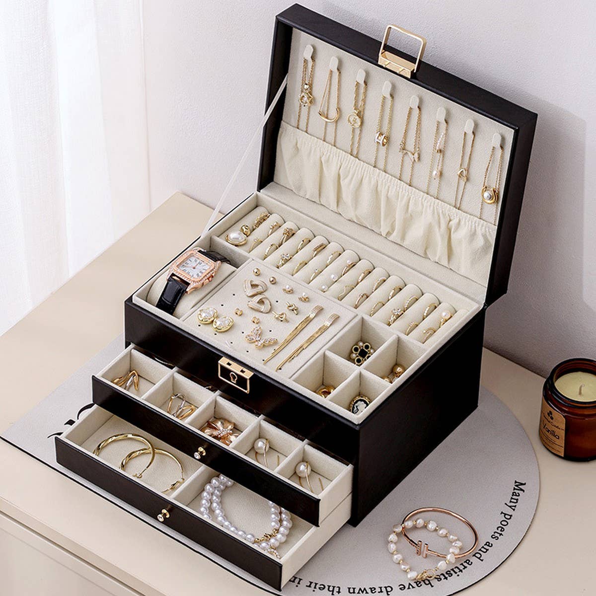 MULTIFUNCTIONAL MULTI LAYER DRAWER JEWELRY BOX_CWAJE1533