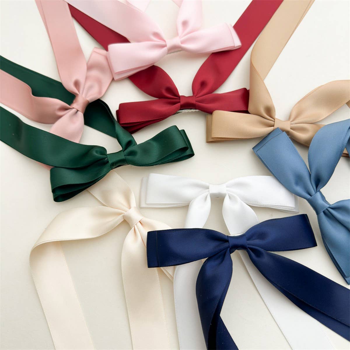 DOUBLE LAYER BOW RIBBON TASSEL HAIR ACCESSORIES_CWAHA4161