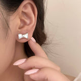 NEW VERSATILE EXQUISITE HIGH END BOW EARRINGS_CWAJE3010
