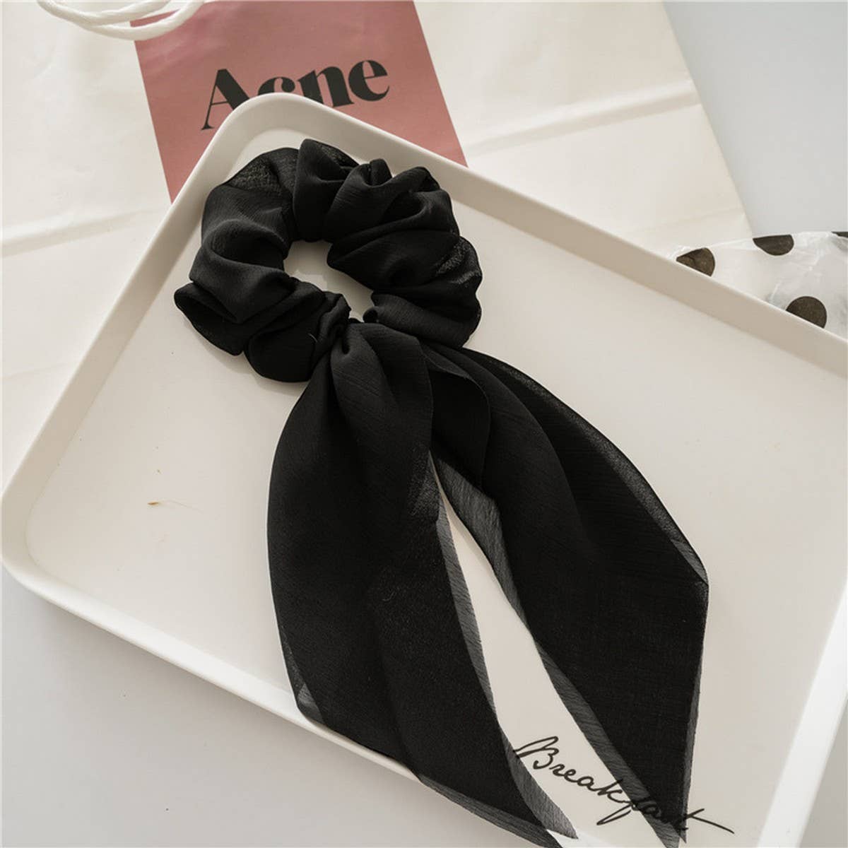 CHIFFON BOW RIBBON TASSEL HAIRBAND HAIRACCESSORIES_CWAHA4170