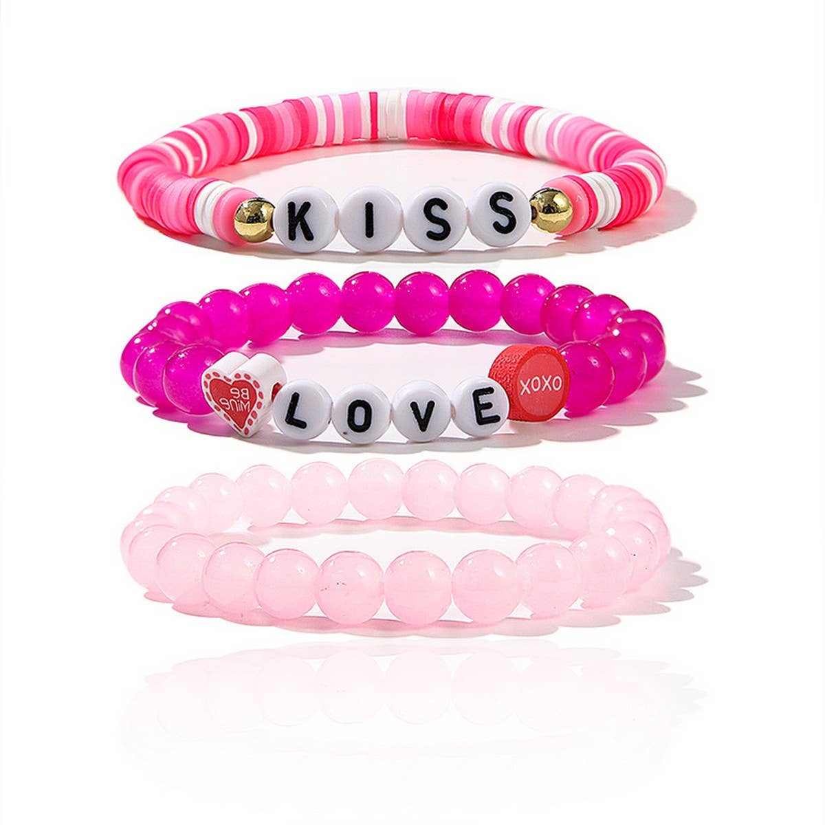 LOVE LOVE LOVE FRIENDSHIP GIFT HANDMADE BRACELET_CWMM3510