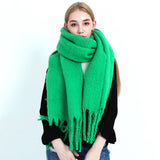CLASSIC SOLID FRINGE SCARF THICK WARM_CWASC2340