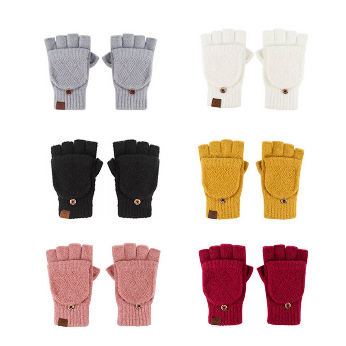 Winter Cold Protection Warm Half Finger Gloves_Cwmm2884