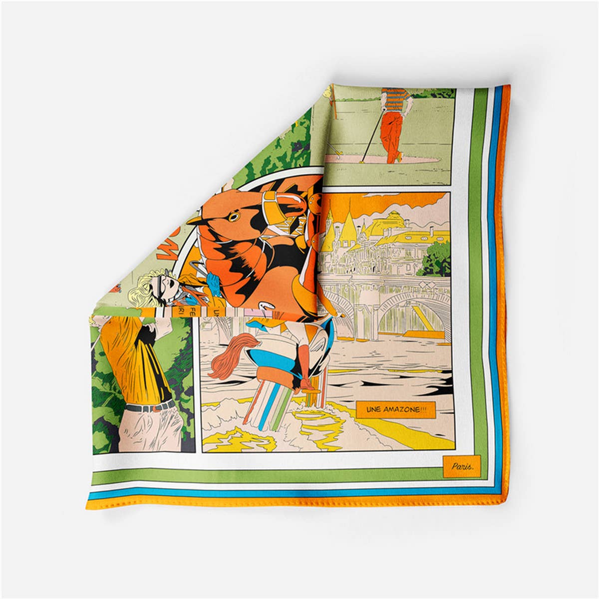 Uv Protection Scarf Lightweight Satin Square_Cwasc0657