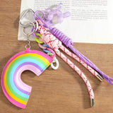 LEATHER RAINBOW PENDANT BOLD BAG KEY CHARM_CWMM7570