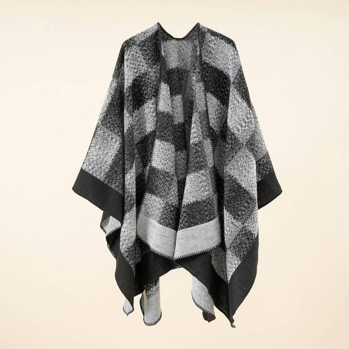 NEW FASHION SPLIT PLAID TRAVEL SHAWL FOR WOMEN_CWMM2097