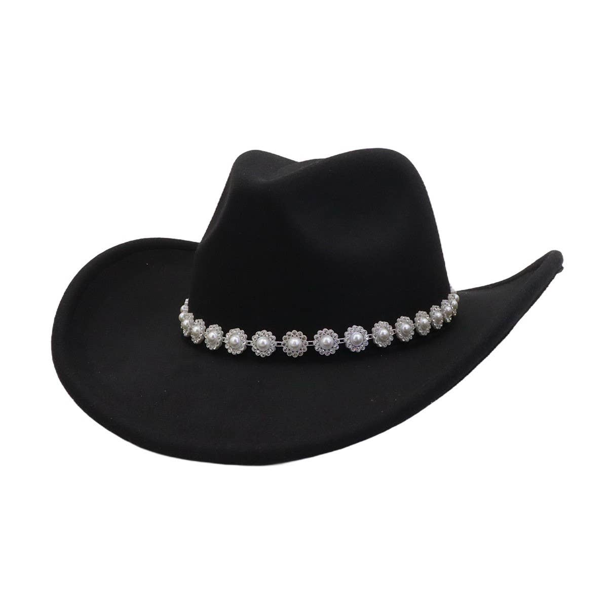 Western Cowboy Fedora Hat Felt Ethnic_Cwah04432