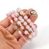 HEART PATTERN BEADED MULTI LAYERED BRACELET_CWAJE2236