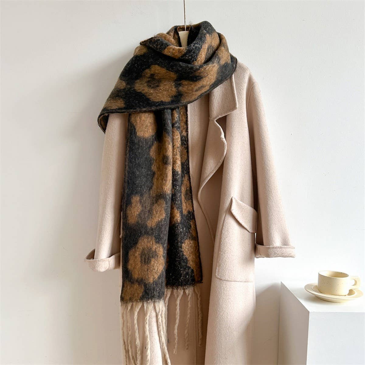 PRINT WINTER SCARF WARM THICK UNISEX SHAWL WRAP_CWASC0972