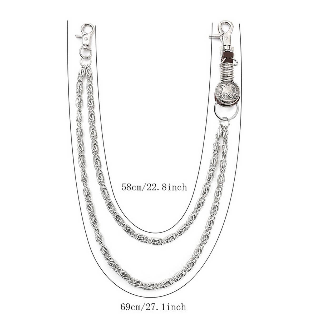 FASHIONABLE SMALL MULTI LAYERED CHAIN JEANS CHAIN_CWMM4835