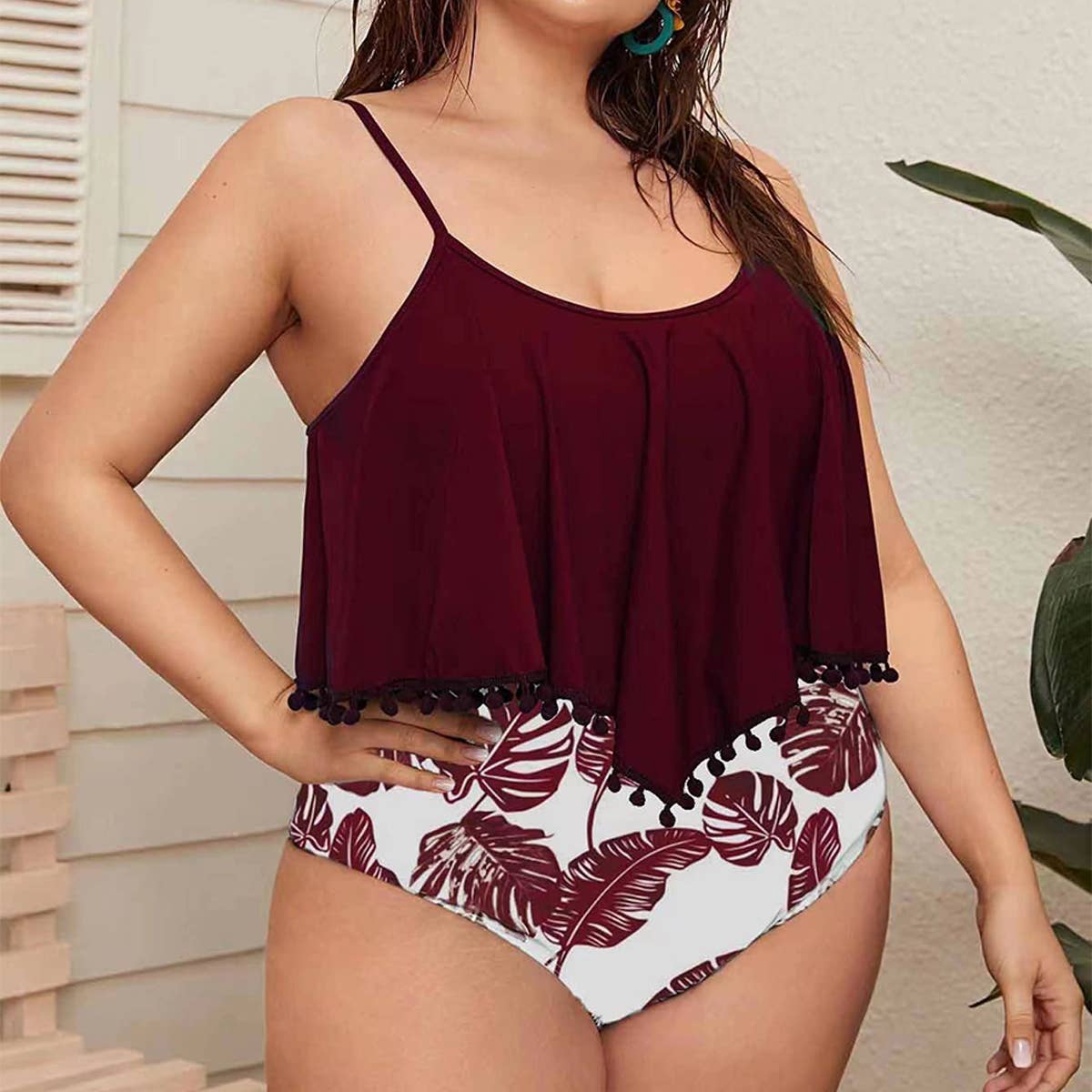 FASHION PRINTED SPLIT BIKINI SWIMSUIT_CWMW0210