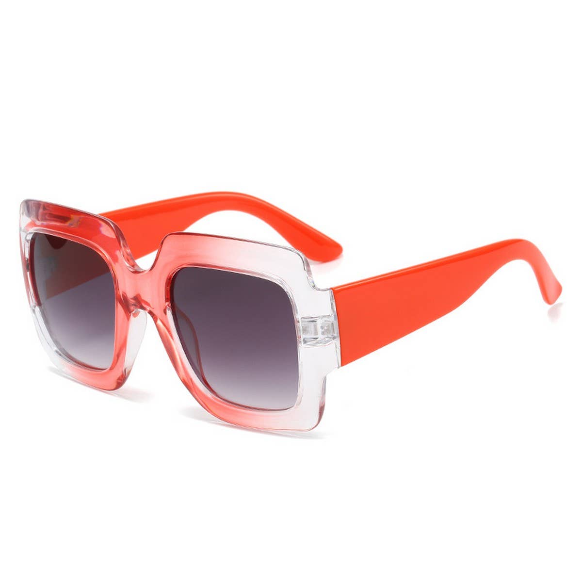 SIMPLE SQUARE FRAME COLOR BLOCK SUNGLASSES WOMEN_CWASG0258
