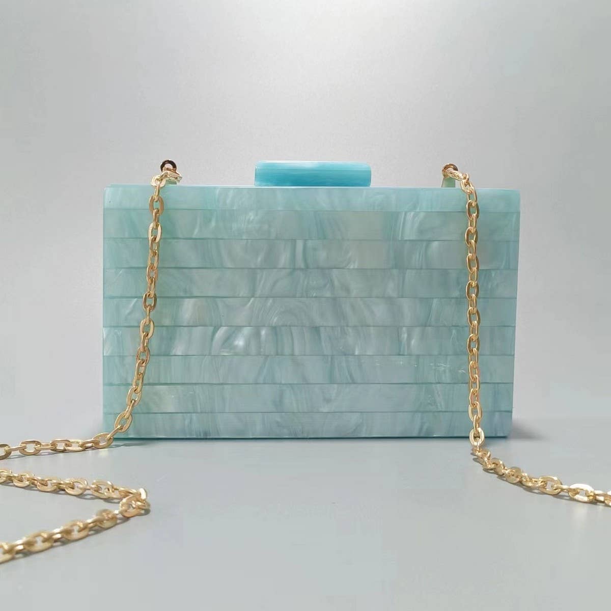 New Striped Pearl Acrylic Crossbody Evening Clutch_Cwab5986