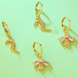 CUTE LITTLE BEE ZIRCON EARRINGS_CWAJE1014