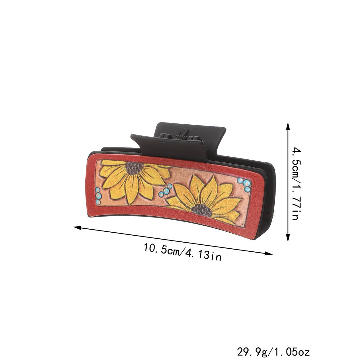 Western Cowgirl Hair Claw -Horsehair Leather Clip_Cwaha07309