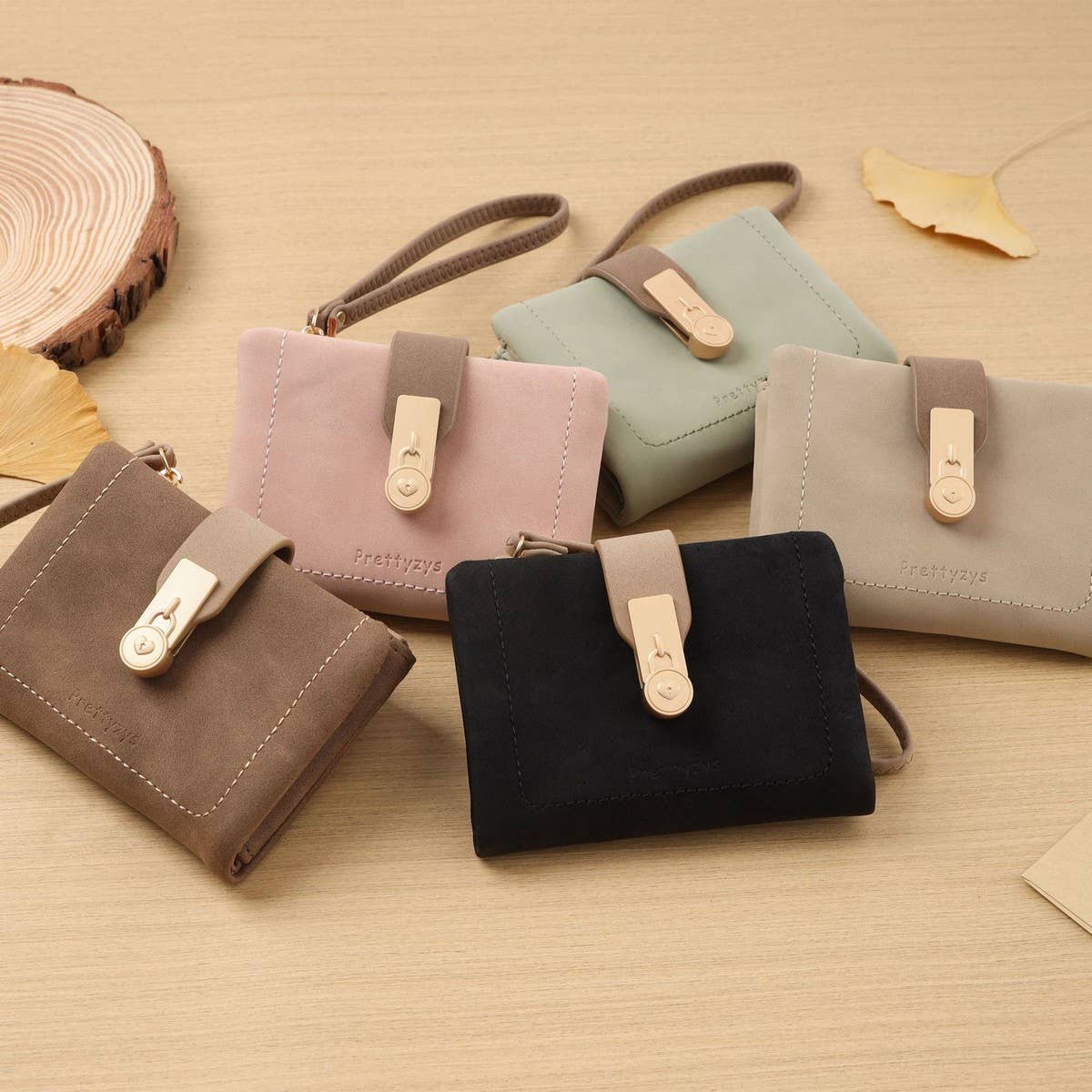 Short Womens Solid Color Folding Coin Purse_Cwab2340