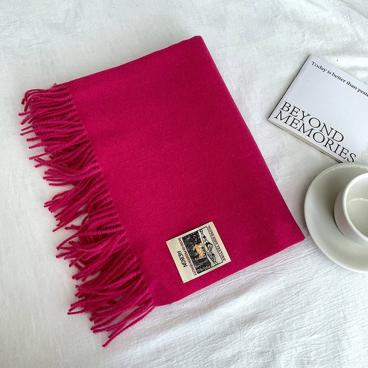 SOLID COLOR FAUX CASHMERE SCARF WINTER WRAP_CWASC2303