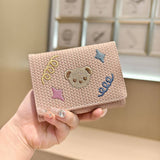 Cute Embroidered Bear Trifold Wallet_Cwab06216