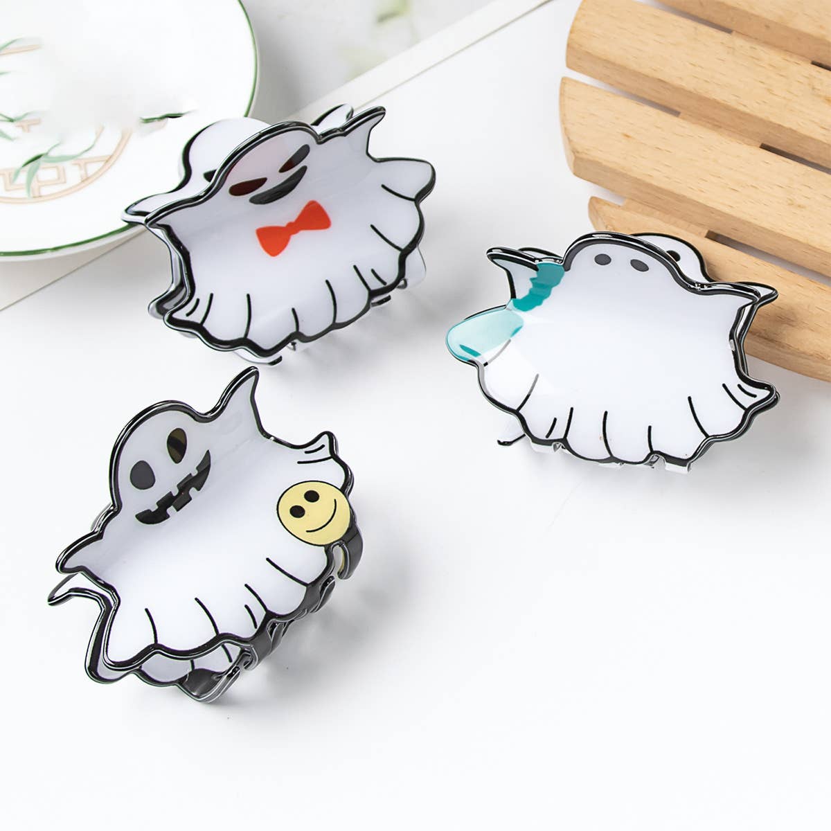 GHOST HALLOWEEN FASHIONABLE HAIR CLIP_CWAHA1454