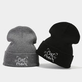 Warm Pile Hat Embroidered Knitted Hat_Cwah1596