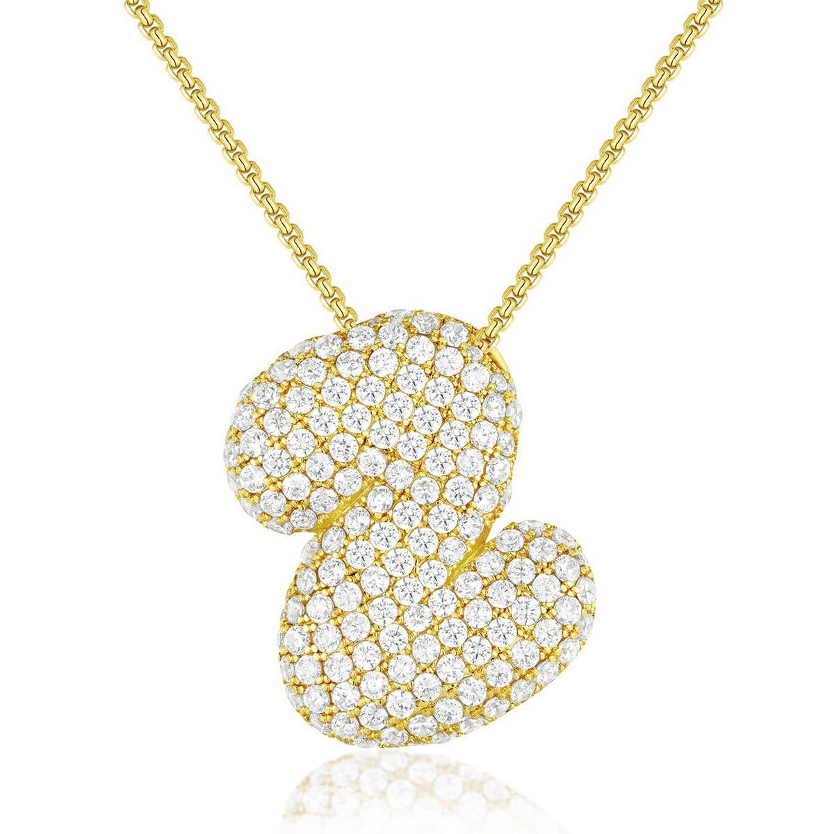 FASHIONABLE PENDANT NECKLACE ZIRCONIA LETTERS_CWMM5868