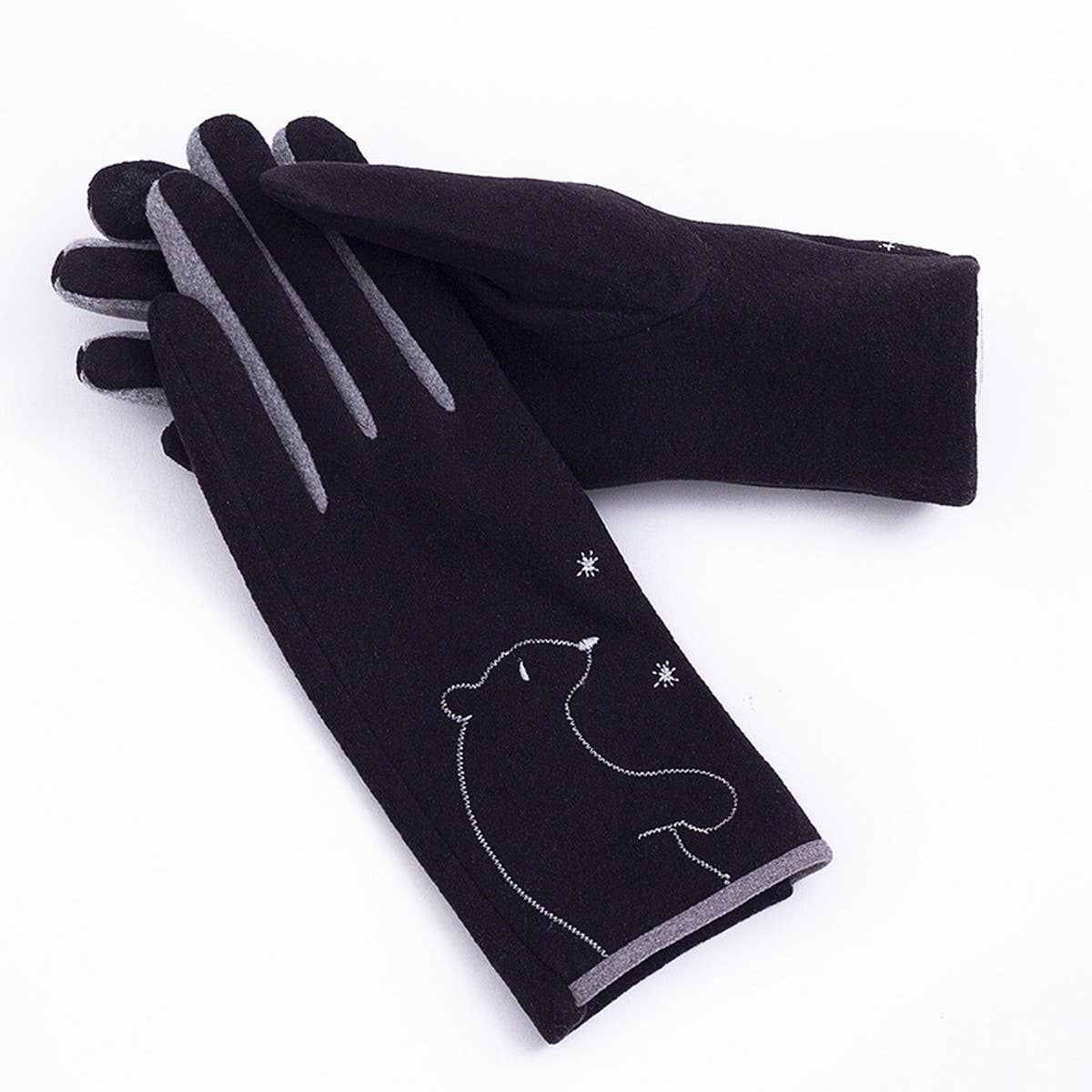Autumn And Winter Cute Ladies Velvet Gloves_Cwmm1543