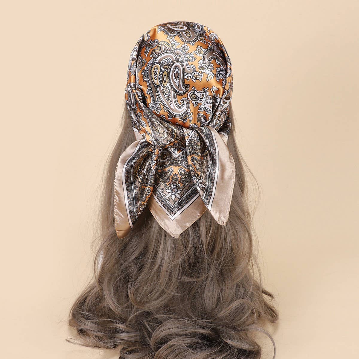NEW RETRO SUN PROTECTION SILK SCARF HEADBAND_CWASC0819