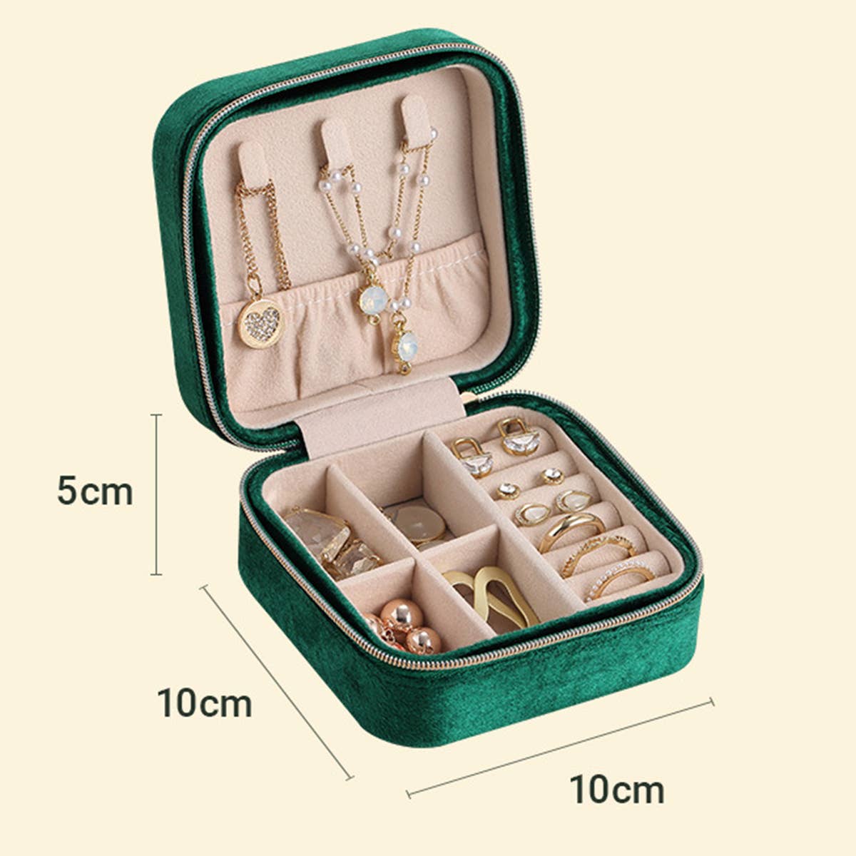 DOUBLE LAYER VELVET JEWELRY BOX STORAGE_CWMM1687