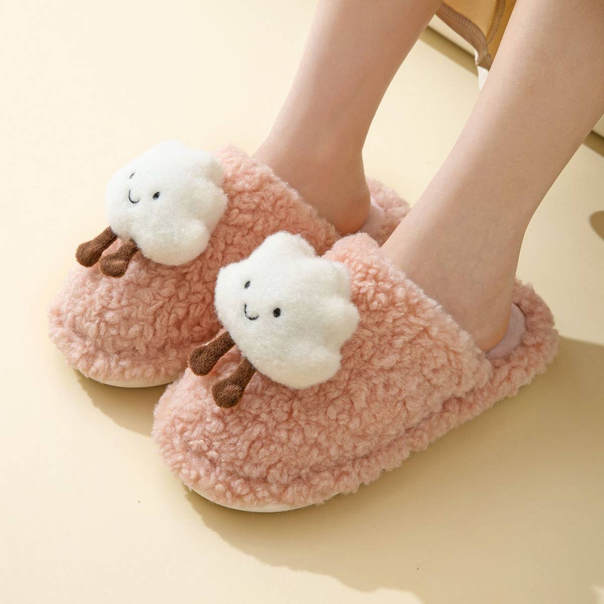 HOME FASHION CLOUD PLUSH SLIPPERS_CWSHS0831