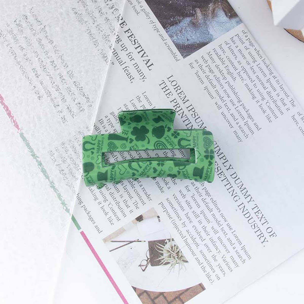 Cwaha1319_Elegant Green Series Hair Claw Clip