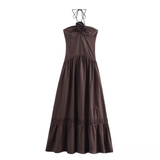 3D FLORAL STRAP DRESS FRENCH SUMMER STYLE_CWDMD5802