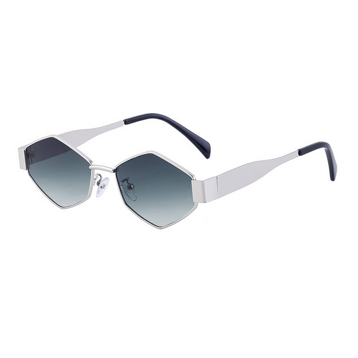 IRREGULAR METAL SUNGLASSES WITH WIDE TEMPLES_CWASG0594