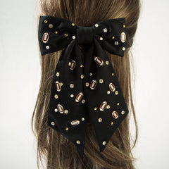 BOW STYLE SPRING HAIR CLIP RHINESTONE RUGBY_CWAHA6189