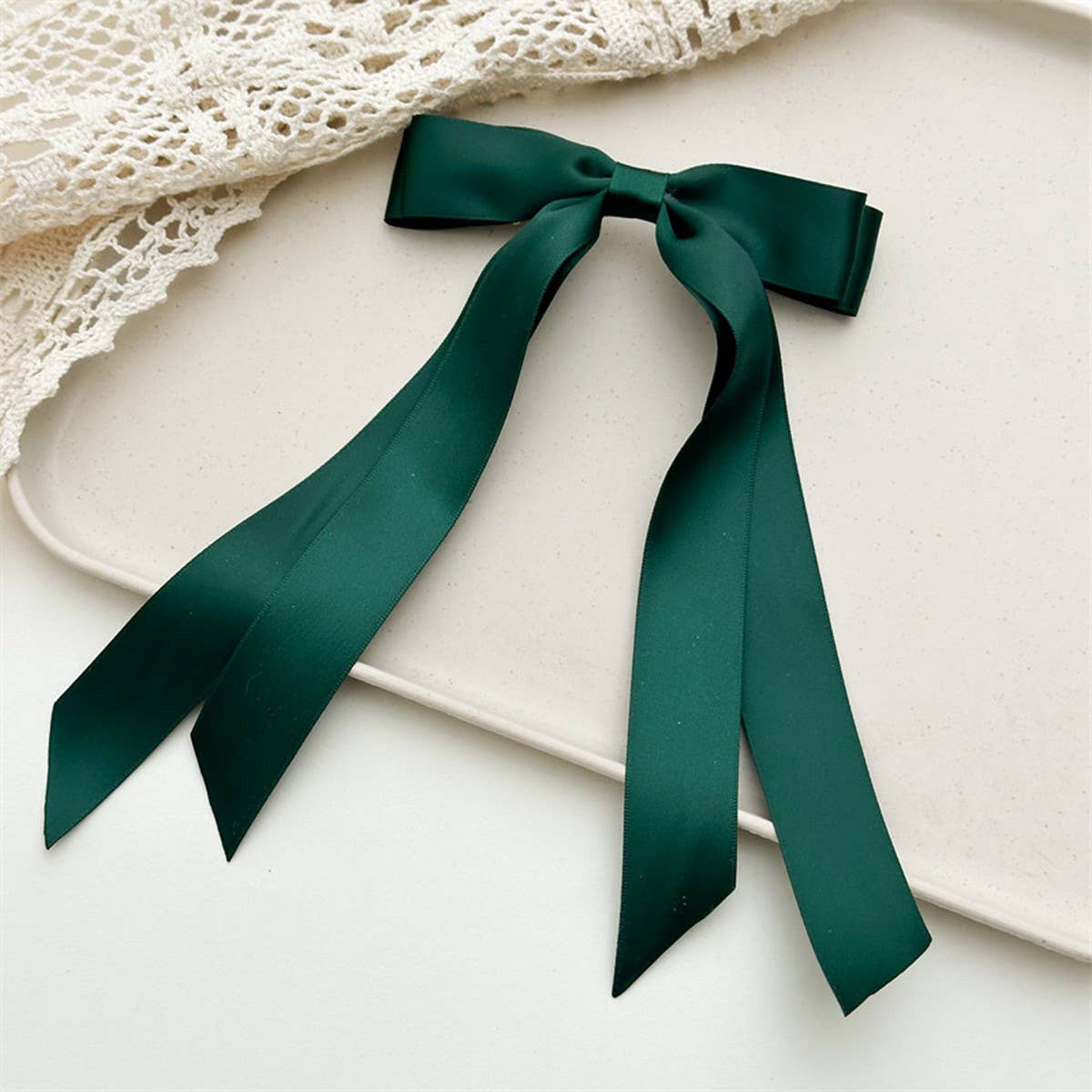 DOUBLE LAYER BOW RIBBON TASSEL HAIR ACCESSORIES_CWAHA4161