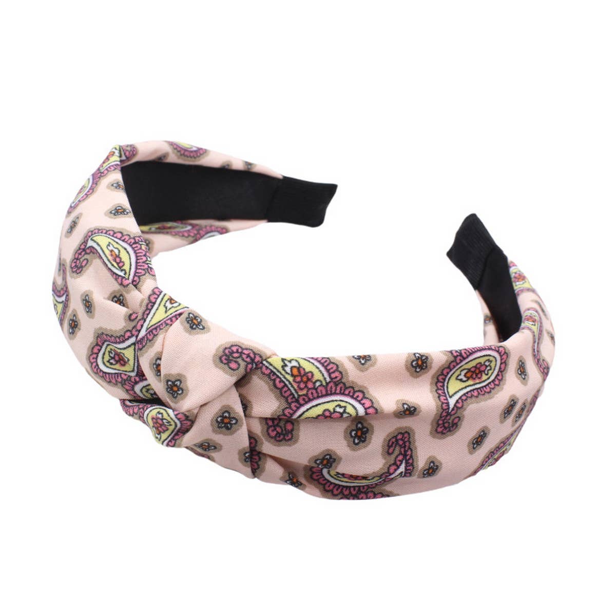 SIMPLE WIDE BRIMMED FABRIC PRINTED HEADBAND_CWAHA1687