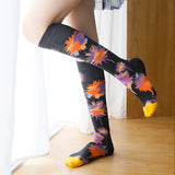 FANCY DESIGN PATTERNED KNEE HIGH SOCKS_CWMS0188