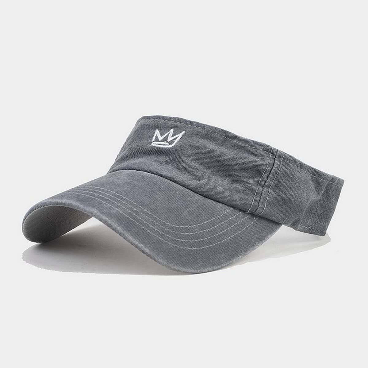 CROWN EMBROIDERED VISOR CAP SUMMER SUN HAT_CWAH3310