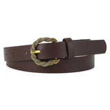 Serpentine Pin Buckle Pu Leather Women'S Belt High-Grade