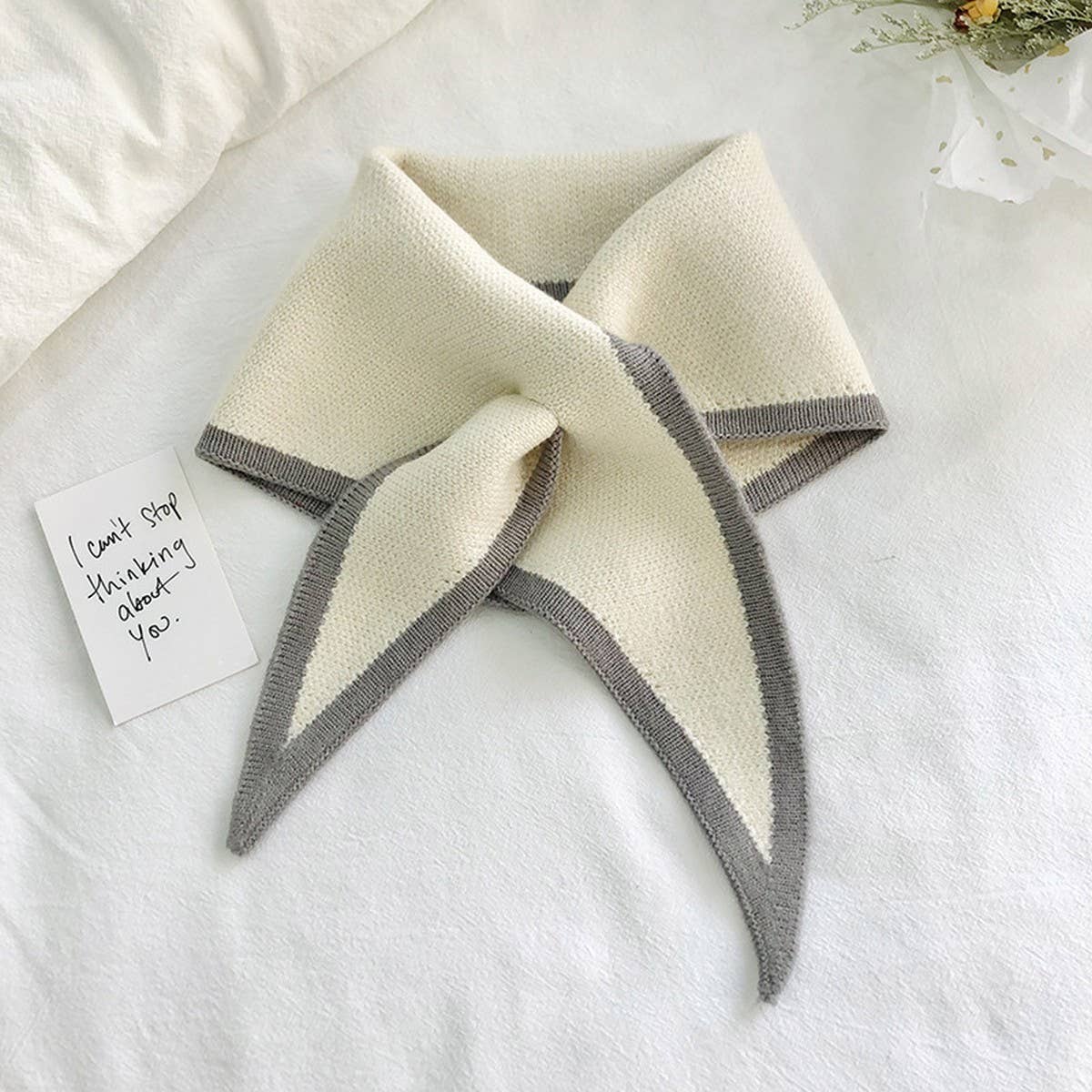 KNIT TRIANGLE SCARF FOR WOMEN S WINTER NECK WRAP_CWASC1978