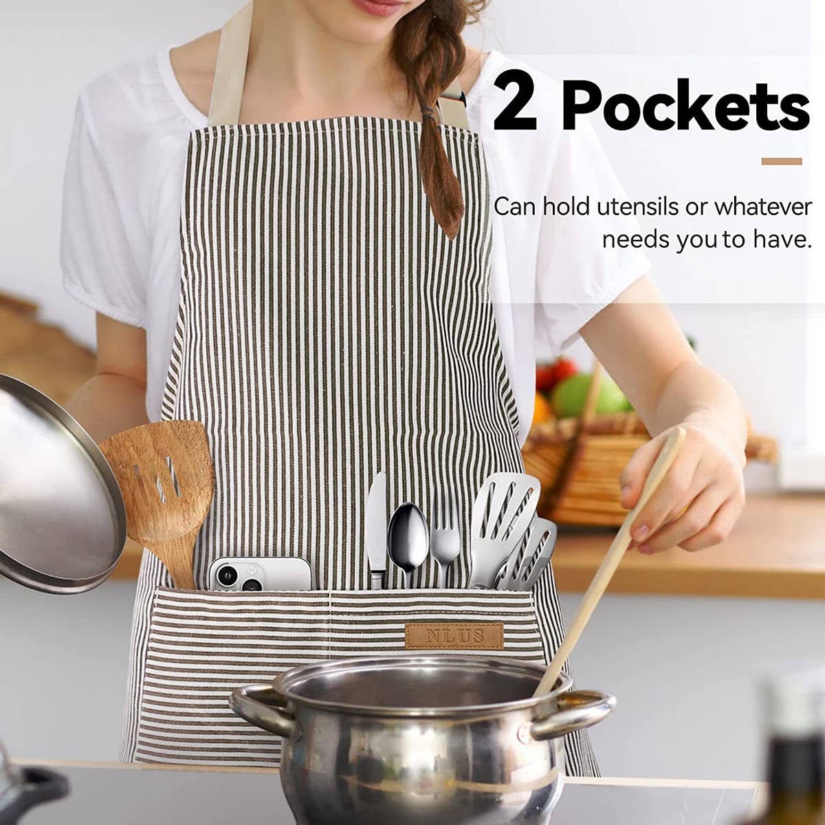 Cwmm1812_Striped Pocket Apron For The Working Household