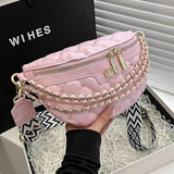 Pu Triple Chain Strap Belt Bag,Crossbody Bag_Cwab0944