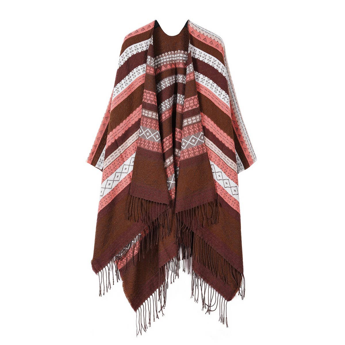 CAPE DARK DOUBLE SIDED WARM OUTER WEAR THICK SHAWL_CWASC2123