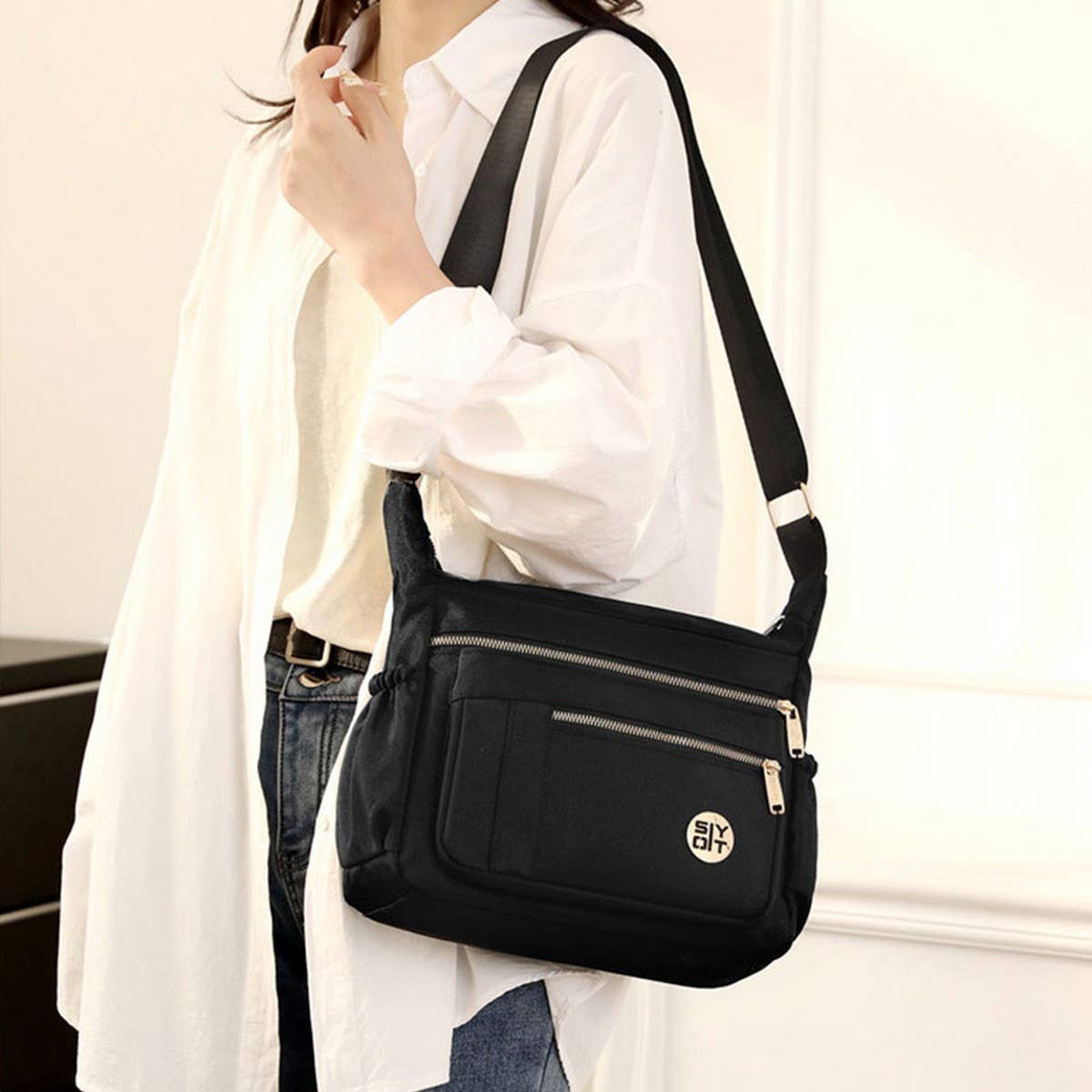 Large Capacity Nylon Shoulder Crossbody Bag_Cwasc1767