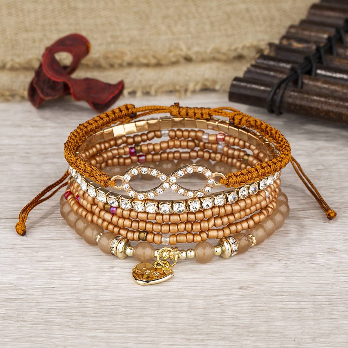 COLORFUL MULTI LAYER ELASTIC RICE BEAD BRACELET_CWAHA2469