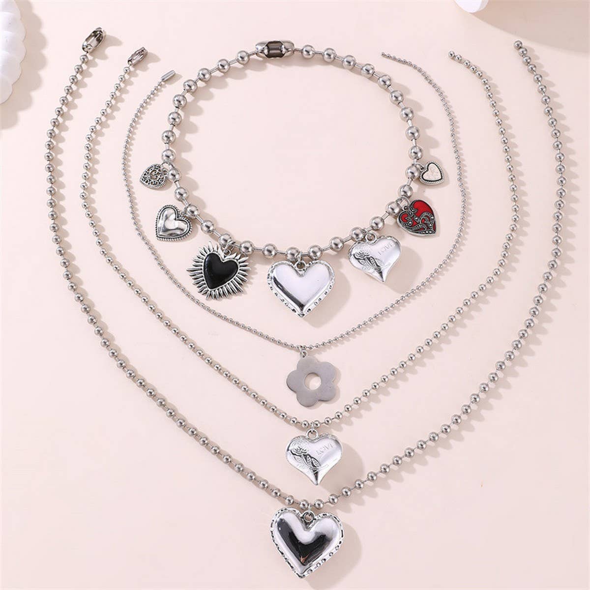 NEW FASHION LOVE HIP HOP BEADED NECKLACE_CWMM3179