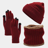 Three-Piece Set With Fleece Hat, Scarf And Gloves_Cwah1624