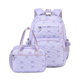 BACKPACKS FOR SCHOOL GIRLS HEART PRINT 2 PIECE SET_CWAB5393