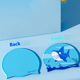 KIDS WATERPROOF SILICONE SWIM CAP CUTE COMFY_CWMM6788