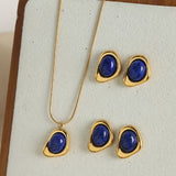 INLAID SAPPHIRE PENDANT NECKLACE JEWELRY_CWAJE1089