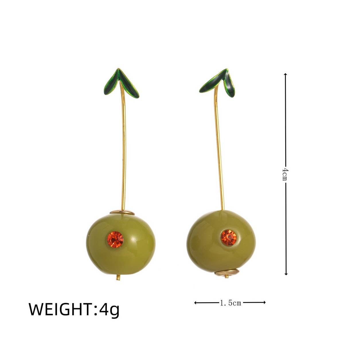 FRESH FRUIT VEGGIE 18K GOLD PLATED EARRINGS_CWAJE5067